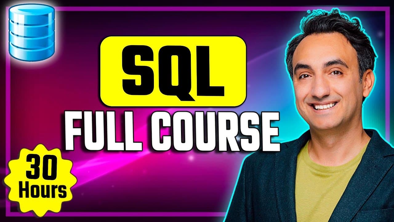 Thumbnail for SQL Full Course for Beginners (30 Hours) – From Zero to Hero