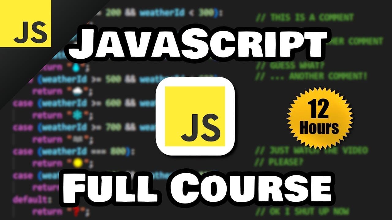Thumbnail for JavaScript Full Course for free 🌐